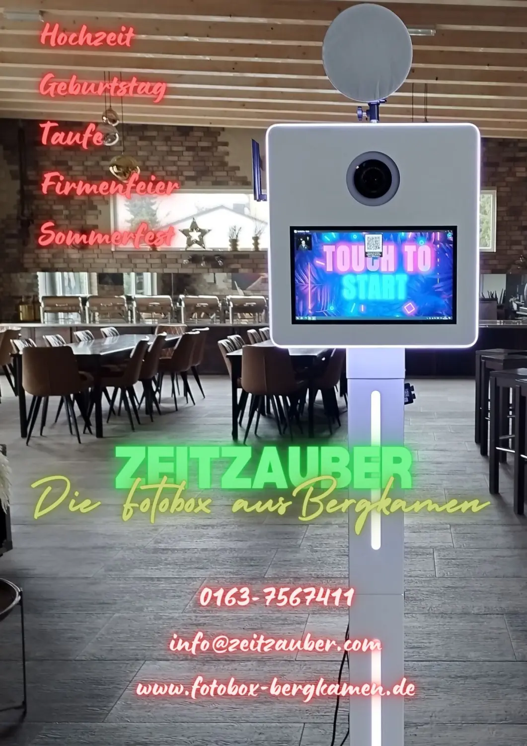 Sitzecke und Informationen dazu von Zeitzauber Fotobox Bergkamen